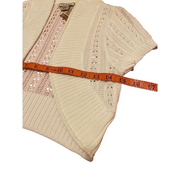 Arizona Jean Co Cropped Crochet Sweater Knit Juniors Sz Medium Boho Bohemian - Picture 11 of 15